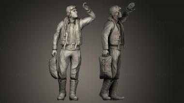 Military figurines Pilot 3d model